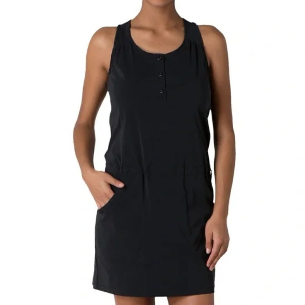 Toad&Co Gemma Dress Sleeveless Henley Women's Size XS Dark Gray